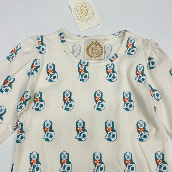 NWT TBBC Size 8 Penny's Play Shirt in Happy Hearth Spaniels - Picture 3 of 3